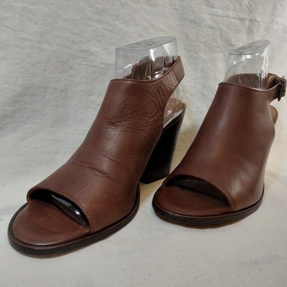 Trask Parker Block Heel Peep Toe Slingback Bootie - Picture 3 of 10